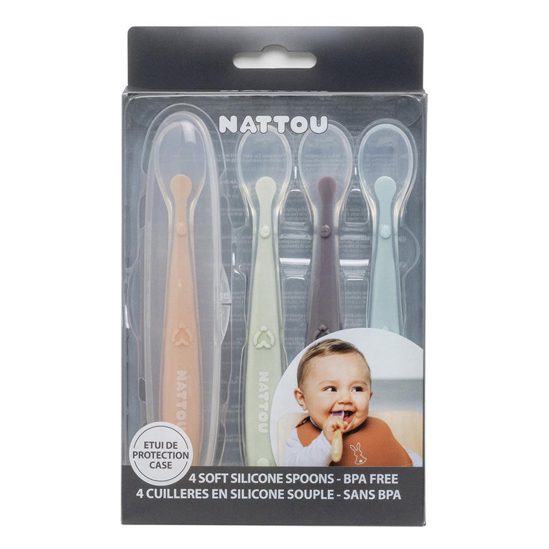 Nattou lepels silicone (4 stuks)