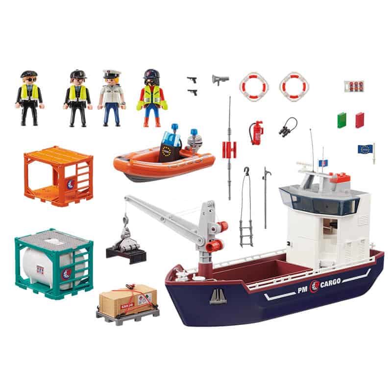 Playmobil Containerschip met douaneboot - Afbeelding 3