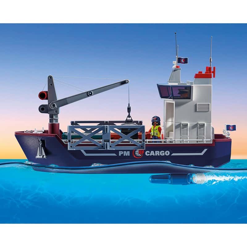 Playmobil Containerschip met douaneboot - Afbeelding 2