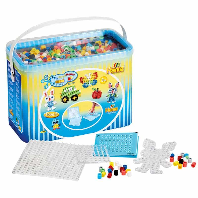 Hama Maxi Parels 3000, 3 pinborden, Konijn transparant - Afbeelding 2