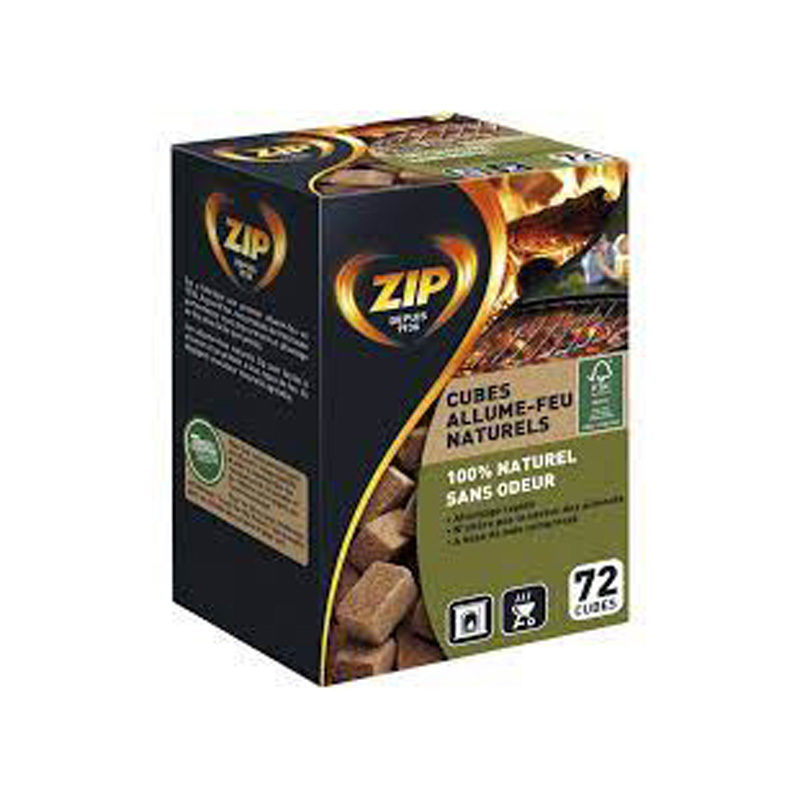 Zip aanmaakblokjes natural (72 stuks)