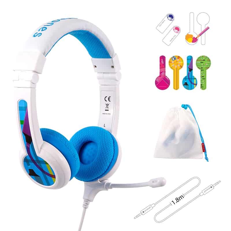 Buddyphones on ear met staafmicrofoon - blauw - Afbeelding 2