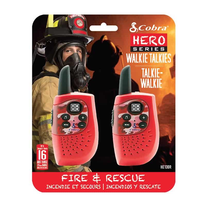 Cobra Walkie talkie Hero Fire & Rescue (2-pack) rood