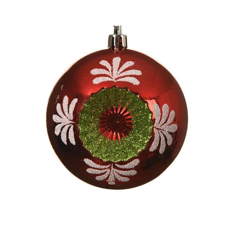 Kerstbal plastiek (ø8cm) deco - Afbeelding 2