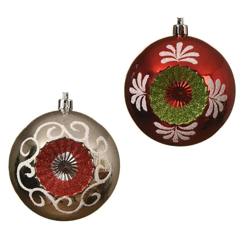 Kerstbal plastiek (ø8cm) deco