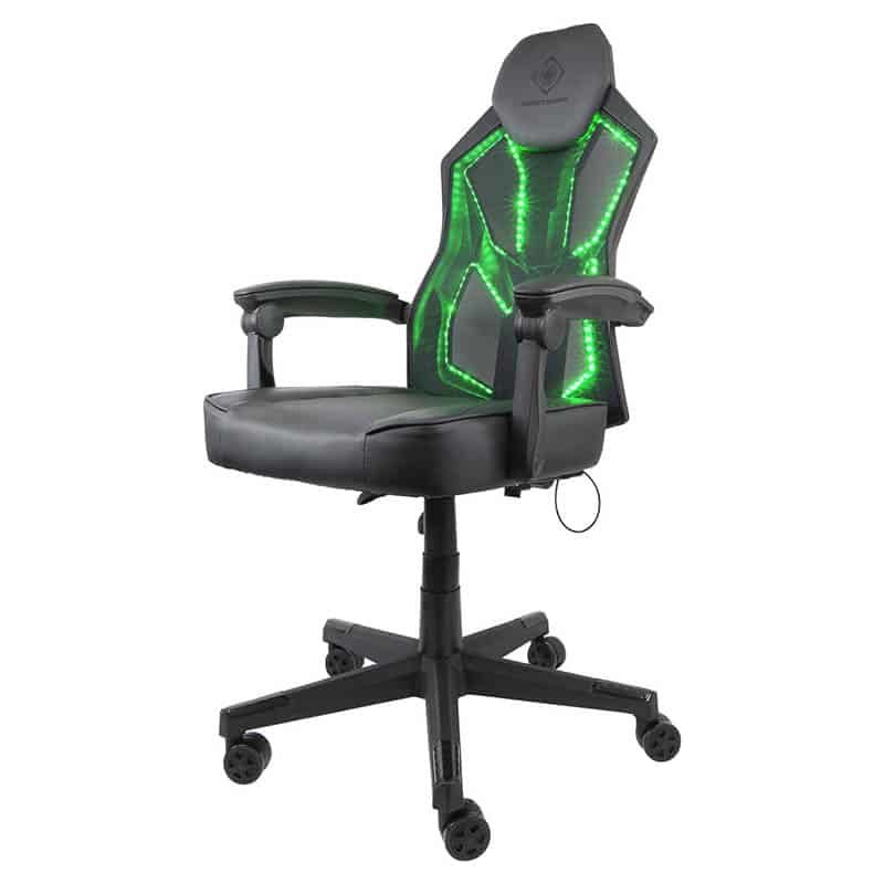 Deltaco Gaming Stoel met RGB-licht 39 modi (zwart)