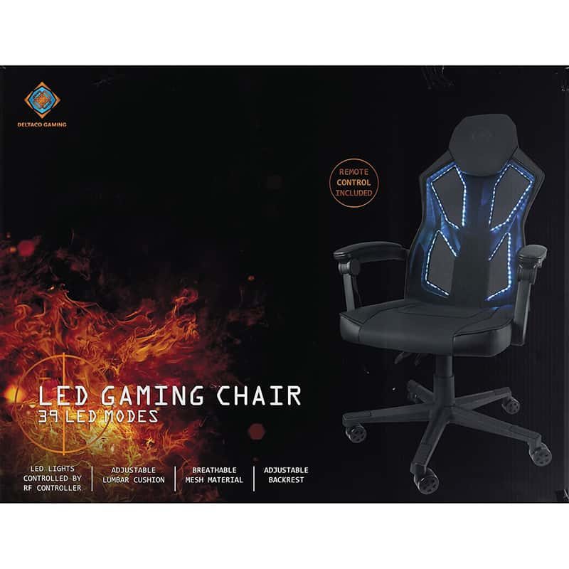 Deltaco Gaming Stoel met RGB-licht 39 modi (zwart) - Afbeelding 10