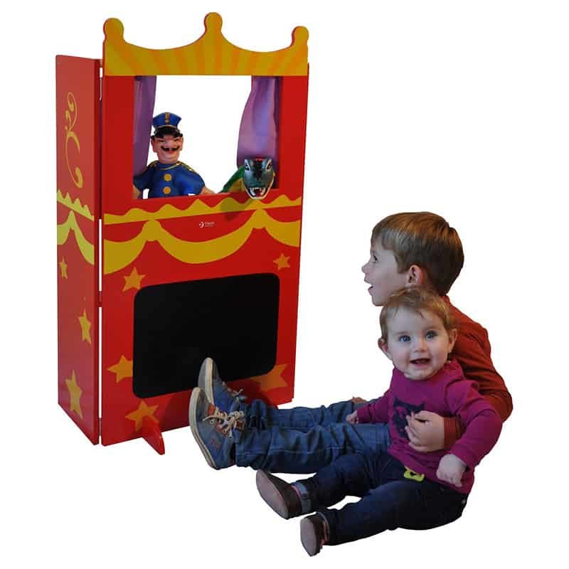 Poppenkast rood (87x55x24cm) - Afbeelding 2