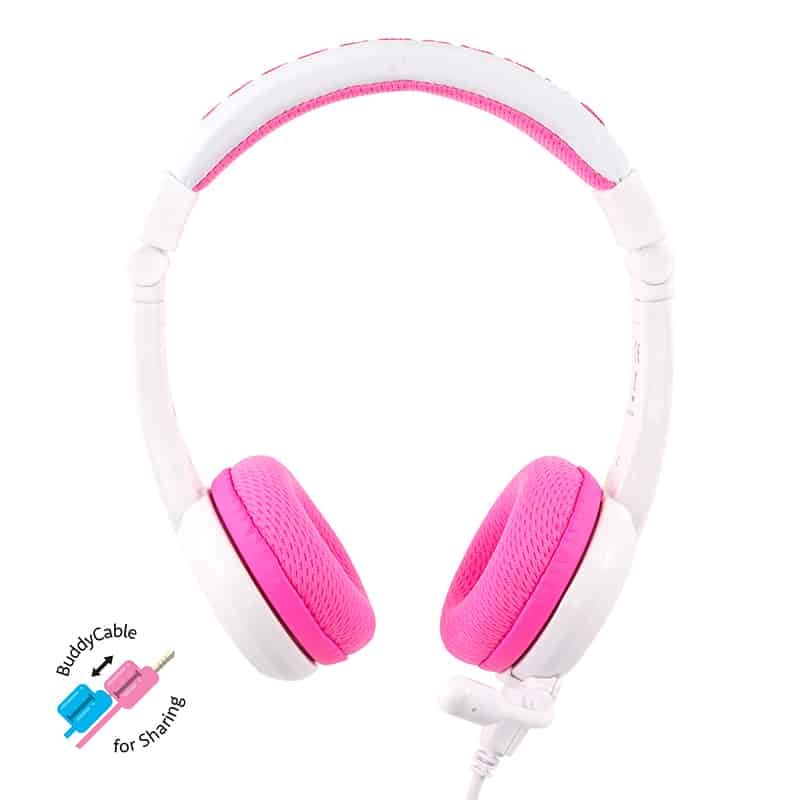 Buddyphones on ear met staafmicrofoon - roze - Afbeelding 4