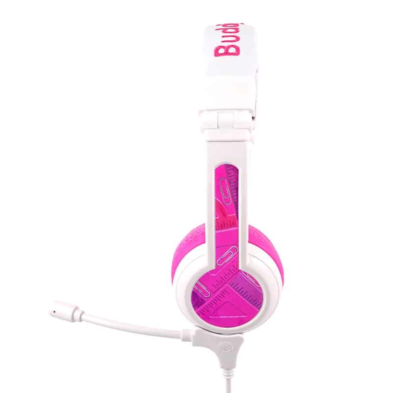 Buddyphones on ear met staafmicrofoon - roze - Afbeelding 3