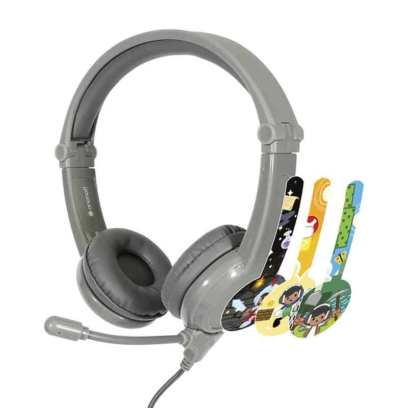 Buddyphones on ear gaming met microfoon - grijs - Afbeelding 4
