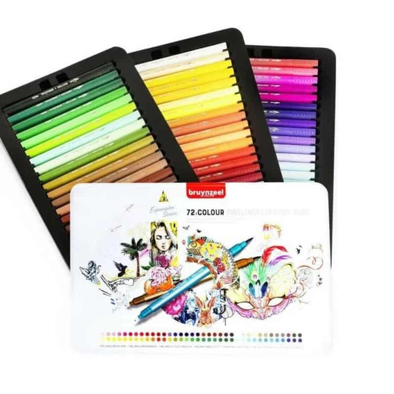 Bruynzeel Fineliner Brushpen (72 stuks)