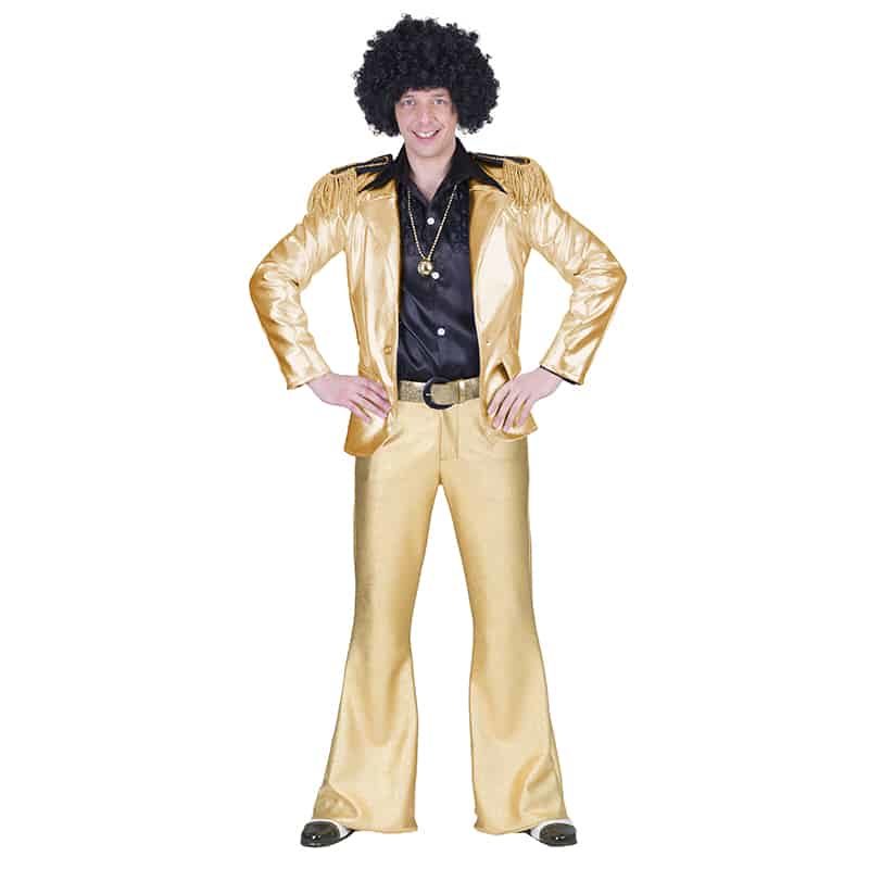 Kostuum Disco Fever broek goud