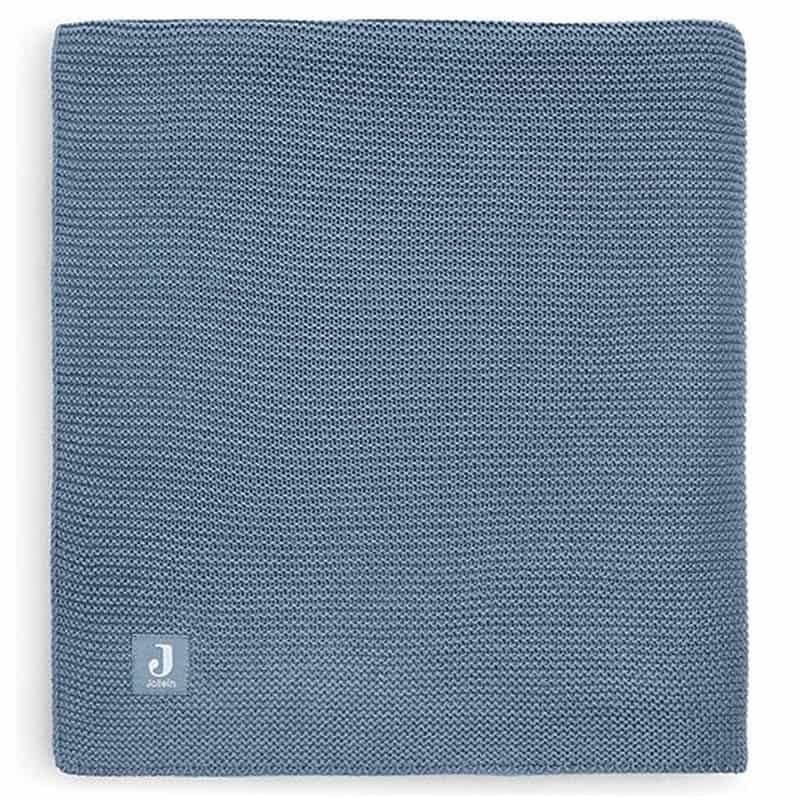 Jollein Deken bed (100x150cm) basic knit jeans blue