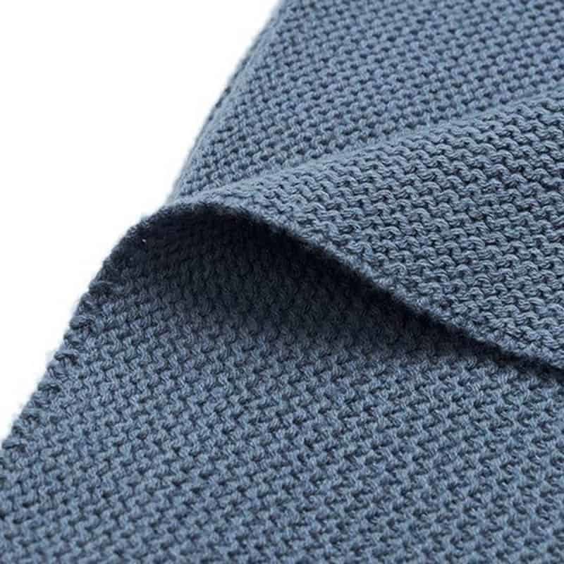 Jollein Deken bed (100x150cm) basic knit jeans blue - Afbeelding 3
