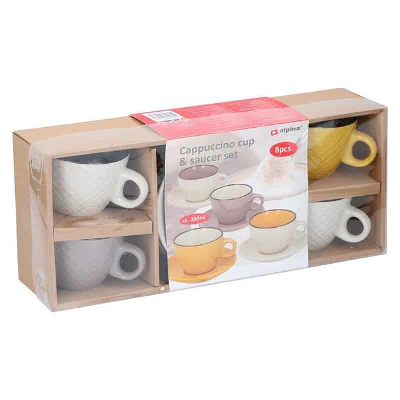4 Kopjes en 4 ondertassen - Afbeelding 2