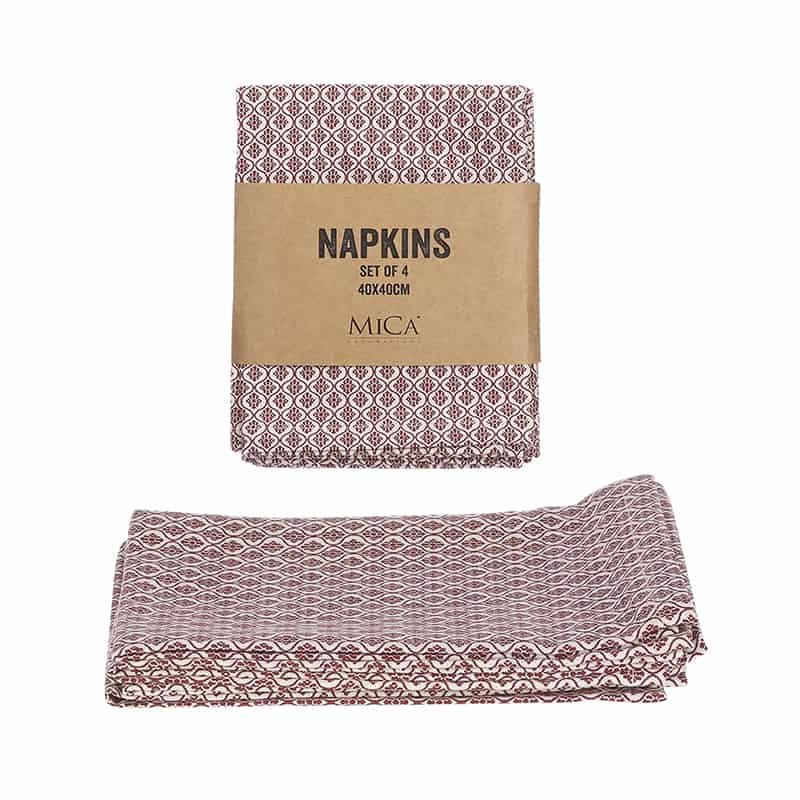 Eadhi servet bruin 40x40cm - 4 stuks