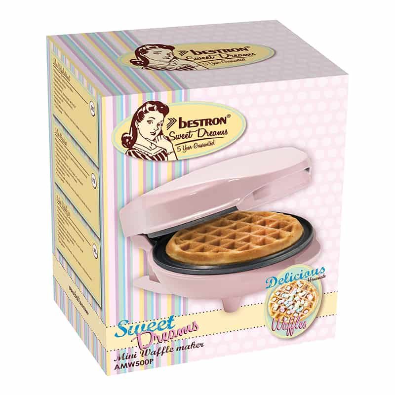 Bestron Wafelijzer Ego (550W) roze - Afbeelding 6