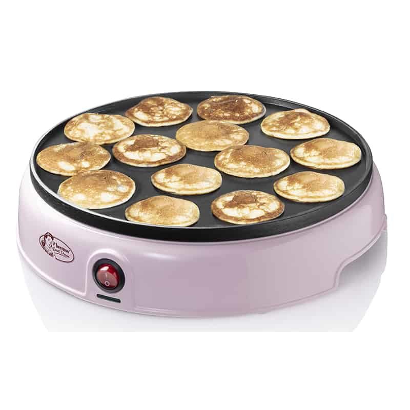 Bestron Poffertjesmaker voor 14 poffertjes (800 W) roze