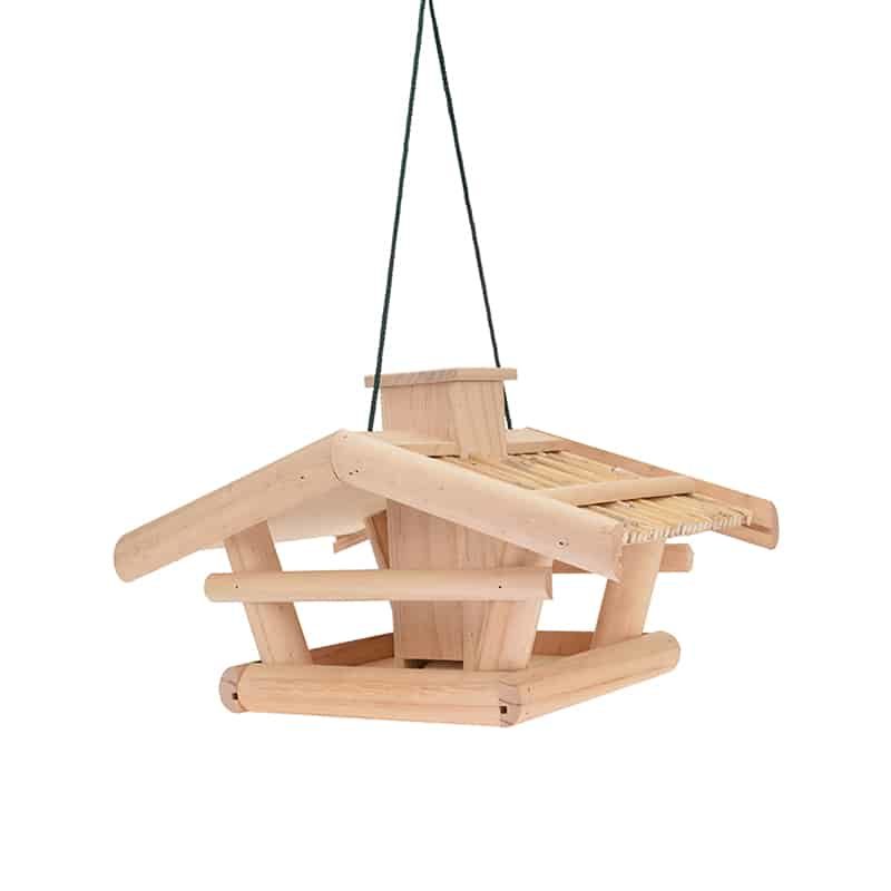 Vogelhuis villa hout rieten dak