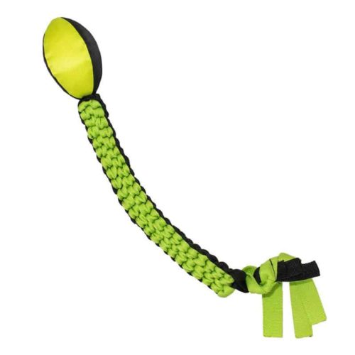 Duvo+ Sporty rugby met staart (69x8x7cm) zwart/geel