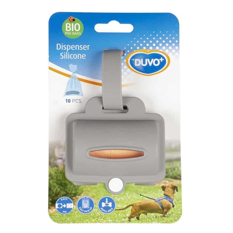 Duvo+ poepzakjes dispenser Silicone (8,2cm) grijs of roze - Afbeelding 6