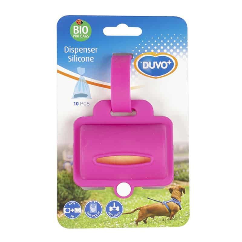 Duvo+ poepzakjes dispenser Silicone (8,2cm) grijs of roze - Afbeelding 5