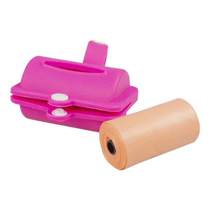 Duvo+ poepzakjes dispenser Silicone (8,2cm) grijs of roze