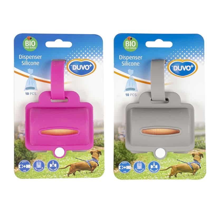 Duvo+ poepzakjes dispenser Silicone (8,2cm) grijs of roze - Afbeelding 4