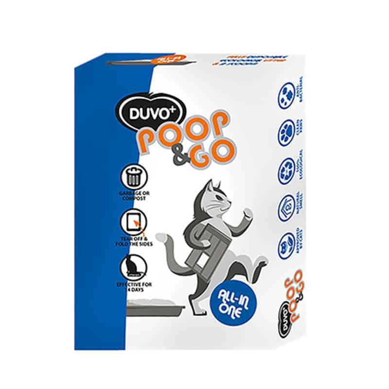 Duvo+ Wegwerpkattenbak +vulling (2kg) Premium Poop & Go - Afbeelding 3