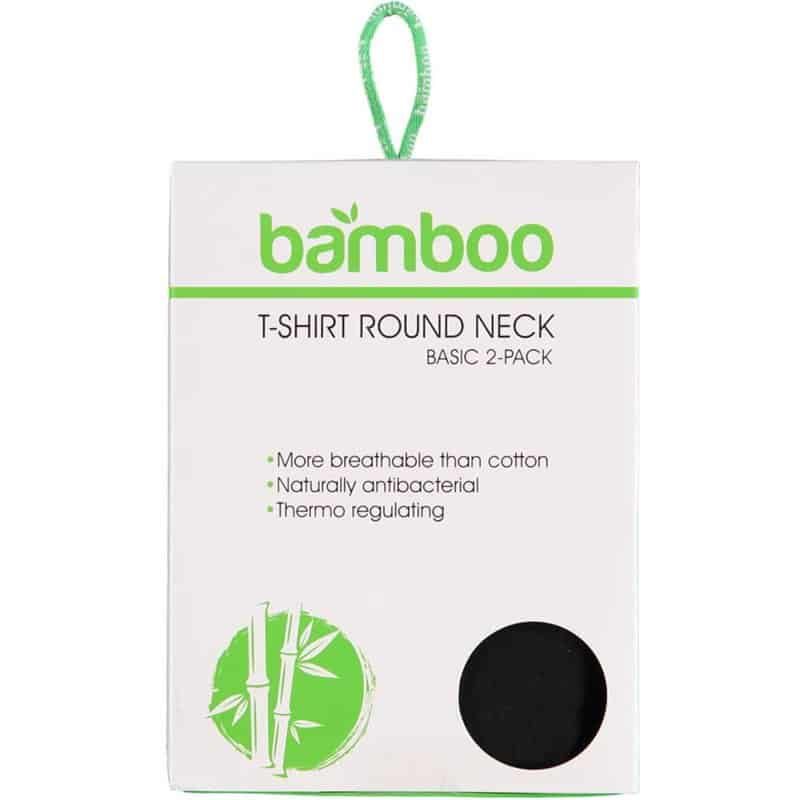 Bamboo T-shirt (2 stuks) dames zwart - Afbeelding 2