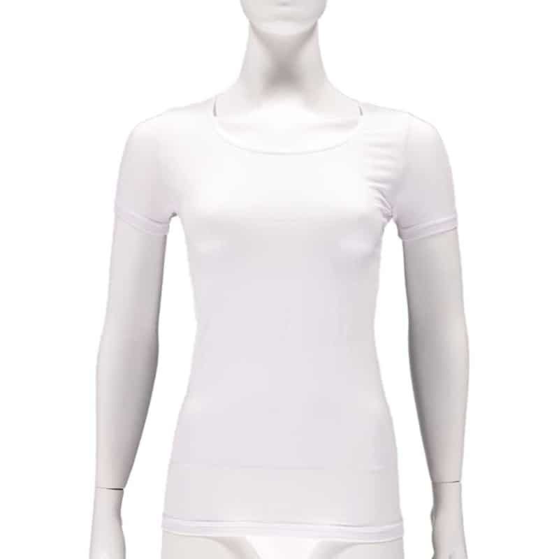 Bamboo T-shirt (2 stuks) dames wit