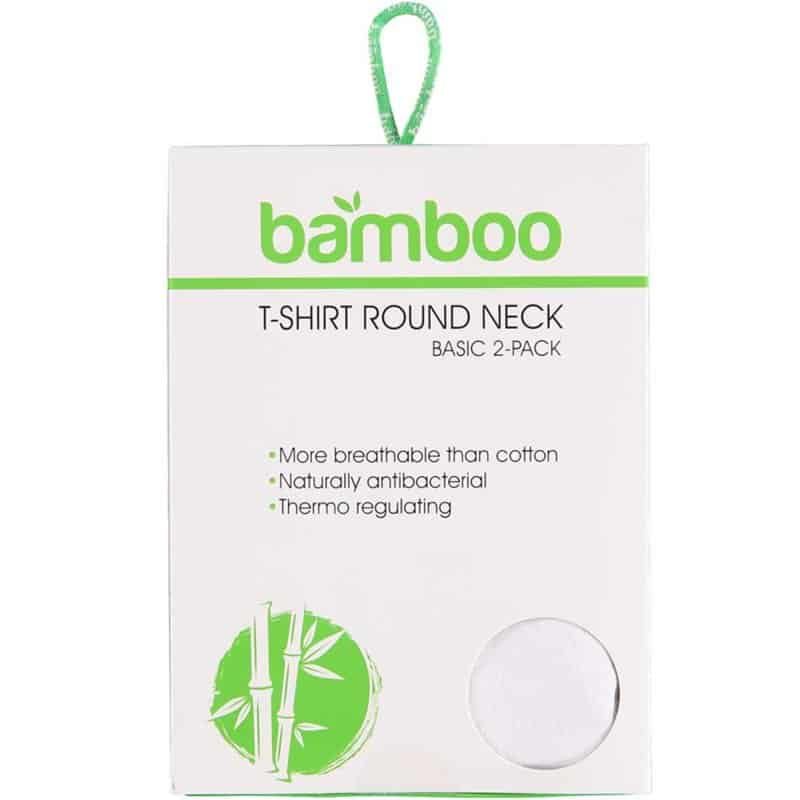 Bamboo T-shirt (2 stuks) dames wit - Afbeelding 2