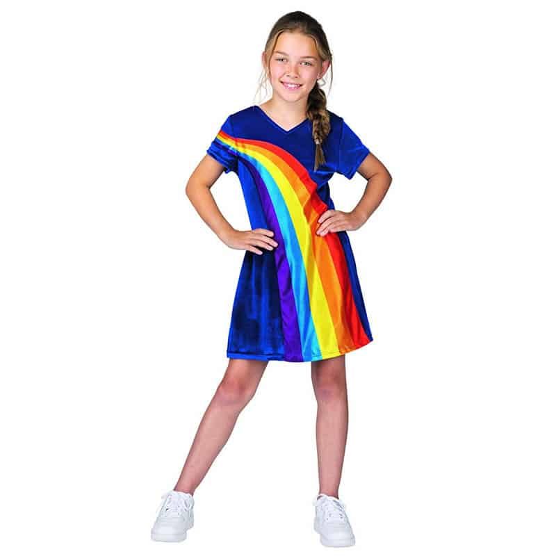 K3 verkleedjurk 'Regenboog' (3-11 j) blauw