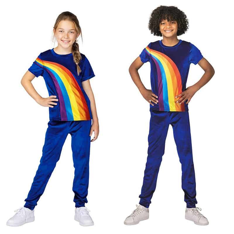 K3 verkleedpak 'Regenboog' (3-8 j) blauw - Afbeelding 2