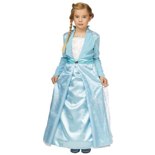 Kostuum prinses blauw (4-12 j)