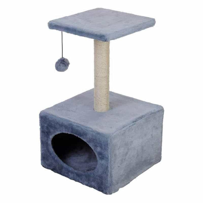Pet kattenspeeltoren en pluche (30x30x53cm) - Afbeelding 2