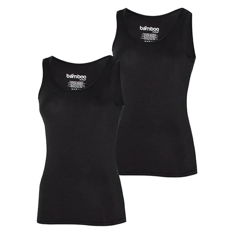 Bamboo Singlet (2 stuks) dames zwart