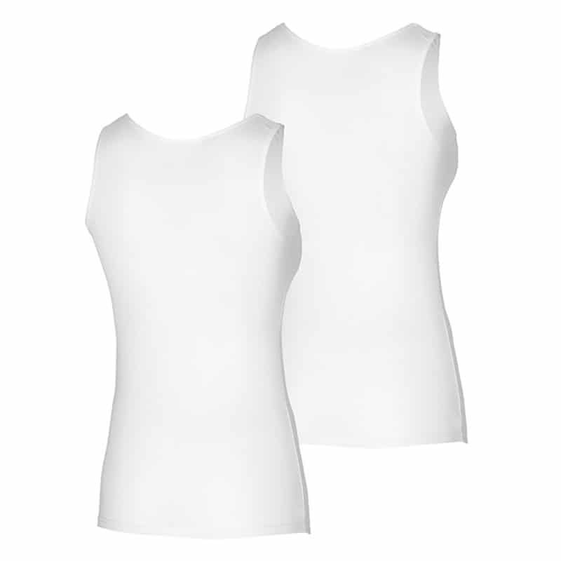 Bamboo Singlet (2 stuks) dames wit - Afbeelding 2