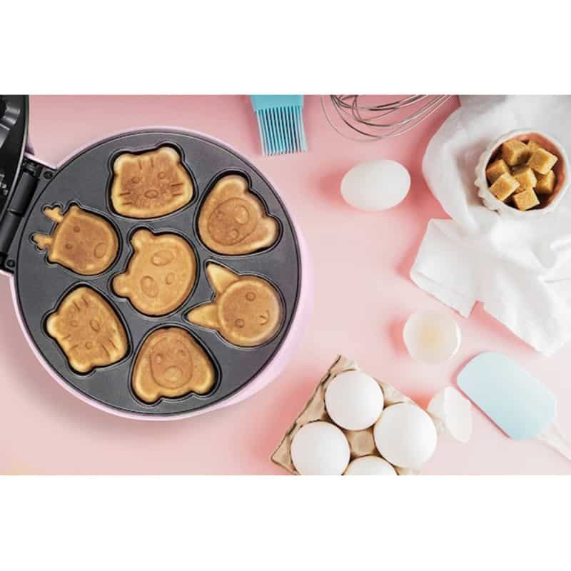 Bestron Wafelijzer wafels in diervorm (700W) roze - Afbeelding 3