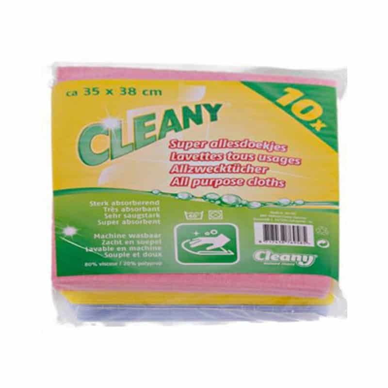 Cleany vaatdoekjes 35x38cm, 10 stuks