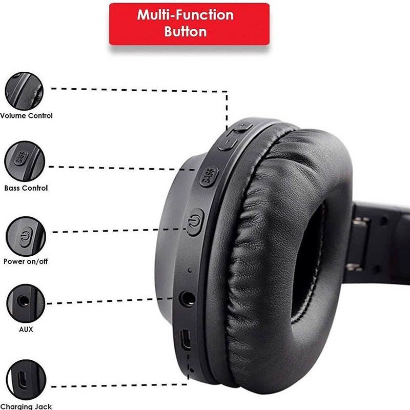 Lenova headphone over-ear HPH116 BT zwart - Afbeelding 4