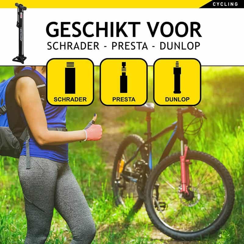 Dunlop Fietspomp staand (ø35mm, H62cm) - Afbeelding 6
