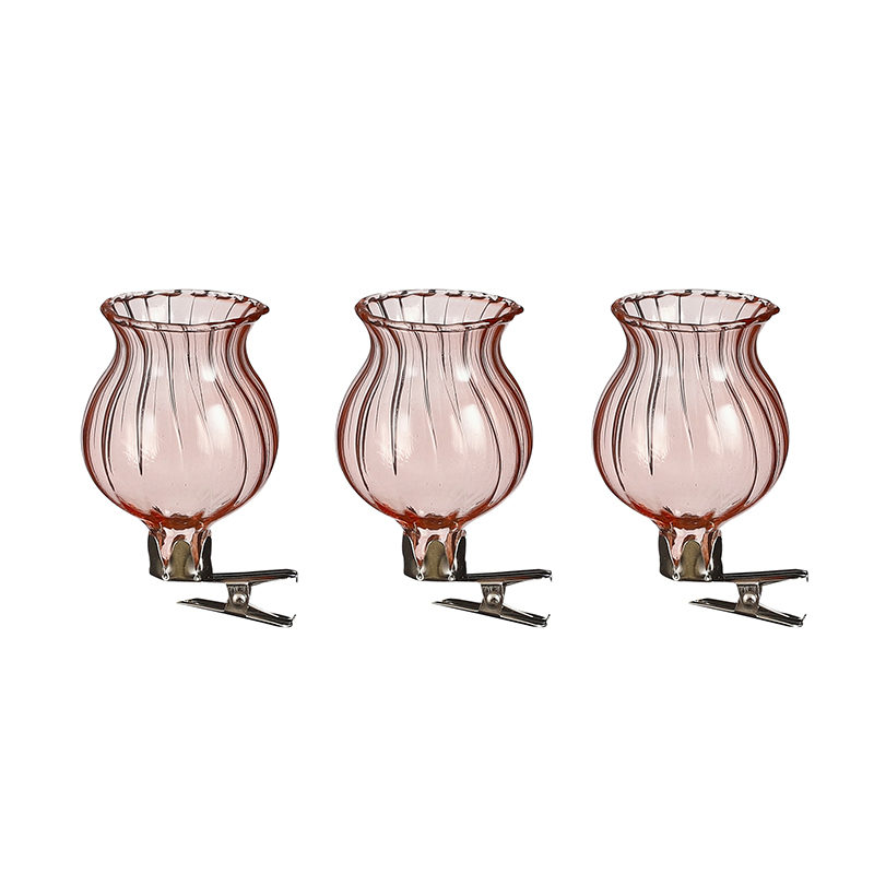 Clip vaas (ø4x6cm) glas 3 stuks