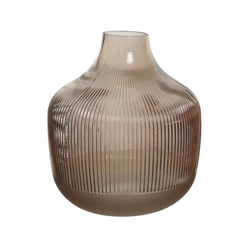 Vaas in frosted glas (ø20xH23cm) - Afbeelding 2