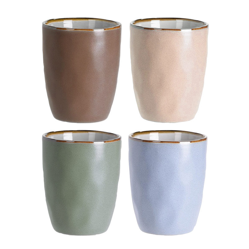 4 bekers (280ml) aardewerk