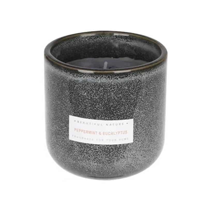 Geurkaars in pot keramiek (ø9xh9cm)