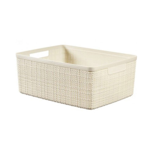 Curver Opbergbox Rechthoek 12L in jute, wit