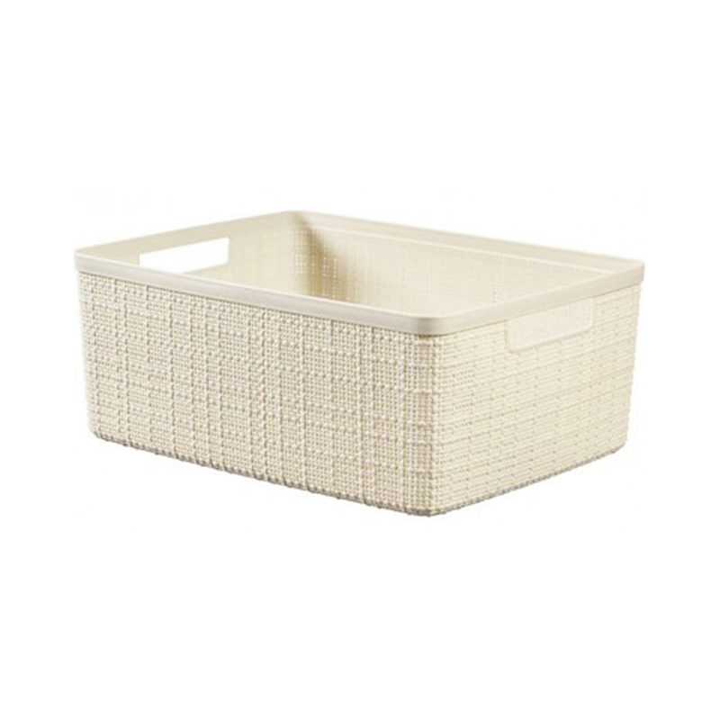 Curver Opbergbox Rechthoek 12L in jute, wit