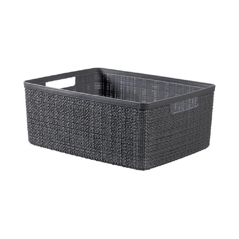 Curver Opbergbox Rechthoek 12L in jute, donkergrijs